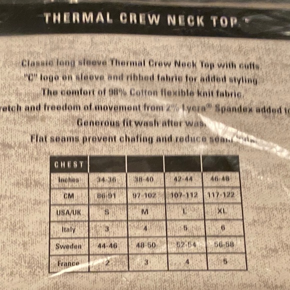 Champion Mens Thermal Underwear Top & Pants Large - Picture 2 of 3